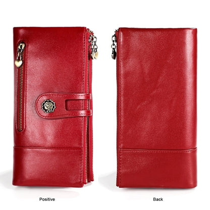 3513 Antimagnetic RFID Multi-function Retro Leather Lady Wallet Large-capacity Purse with Card Holder(Red) - Antimagnetic RFID Package by PMC Jewellery | Online Shopping South Africa | PMC Jewellery | Buy Now Pay Later Mobicred