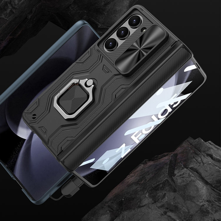 For Samsung Galaxy Z Fold5 GKK Integrated Folding Alloy Shell PC Phone Case with Pen Box, Not Included Pen(Blue) - Galaxy Z Fold5 Cases by GKK | Online Shopping South Africa | PMC TechLife | Buy Now Pay Later Mobicred
