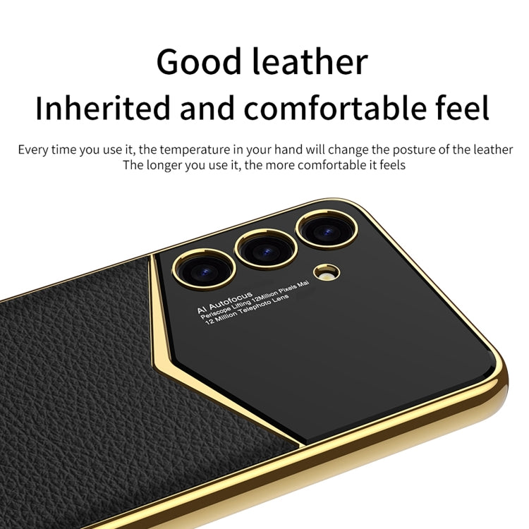 For Samsung Galaxy S24 5G GKK Plating Soft TPU + Leather Full Coverage Phone Case without Pen(White) - Galaxy S24 5G Cases by GKK | Online Shopping South Africa | PMC Jewellery | Buy Now Pay Later Mobicred