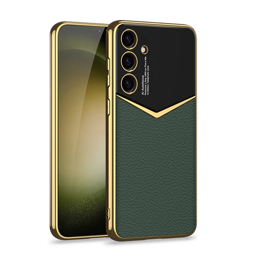 For Samsung Galaxy S24+ 5G GKK Plating Soft TPU + Leather Full Coverage Phone Case without Pen(Green) - Galaxy S24+ 5G Cases by GKK | Online Shopping South Africa | PMC Jewellery | Buy Now Pay Later Mobicred