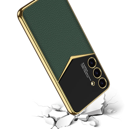 For Samsung Galaxy S24+ 5G GKK Plating Soft TPU + Leather Full Coverage Phone Case without Pen(Green) - Galaxy S24+ 5G Cases by GKK | Online Shopping South Africa | PMC Jewellery | Buy Now Pay Later Mobicred