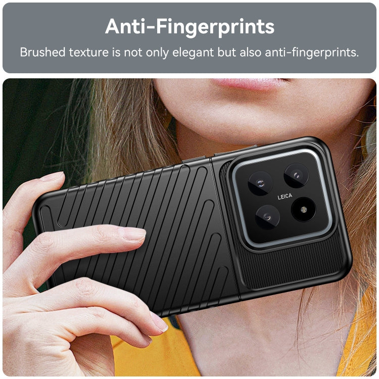 For Xiaomi 14 Thunderbolt Shockproof Soft TPU Phone Case(Black) - 14 Cases by PMC TechLife | Online Shopping South Africa | PMC TechLife | Buy Now Pay Later Mobicred