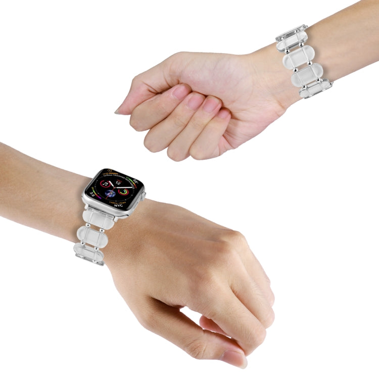 For Apple Watch 42mm Stretch Resin Watch Band(Transparent) - free shipping - PMC TechLife - Order now!