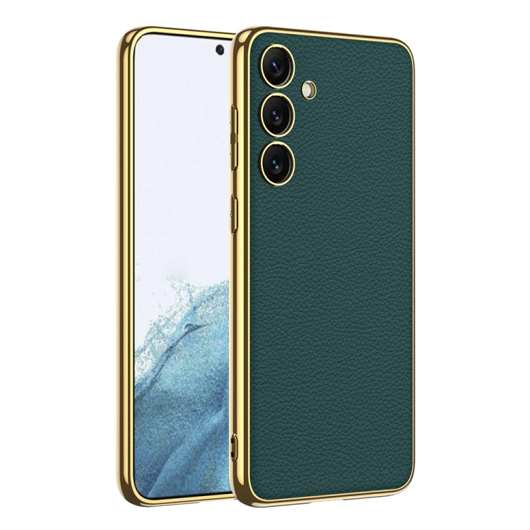 For Samsung Galaxy S24+ 5G GKK Plating TPU + Leather Full Coverage Phone Case(Green) - free shipping - PMC TechLife - Order now!