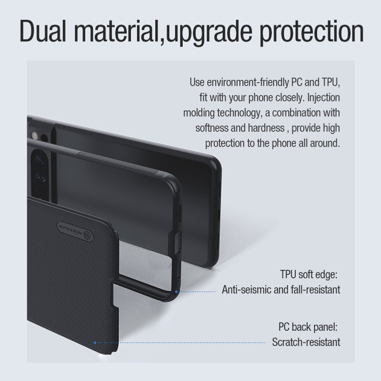 For Google Pixel 8 Pro NILLKIN Frosted Shield Pro Magnetic Magsafe Phone Case(Black) - Google Cases by NILLKIN | Online Shopping South Africa | PMC TechLife | Buy Now Pay Later Mobicred