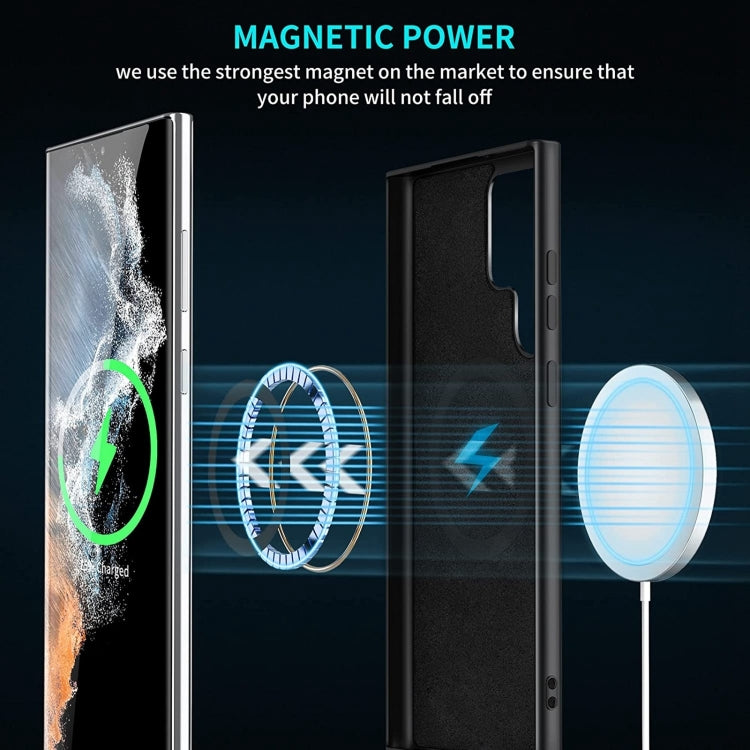 For Samsung Galaxy S24 Ultra 5G MagSafe Magnetic Liquid Silicone Phone Case(Black) - free shipping - PMC TechLife - Order now!