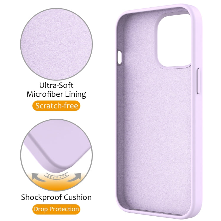 For iPhone 13 Pro Max Liquid Silicone MagSafe Magnetic Phone Case with Ring Holder(Lilac Purple) - free shipping - PMC TechLife - Order now!