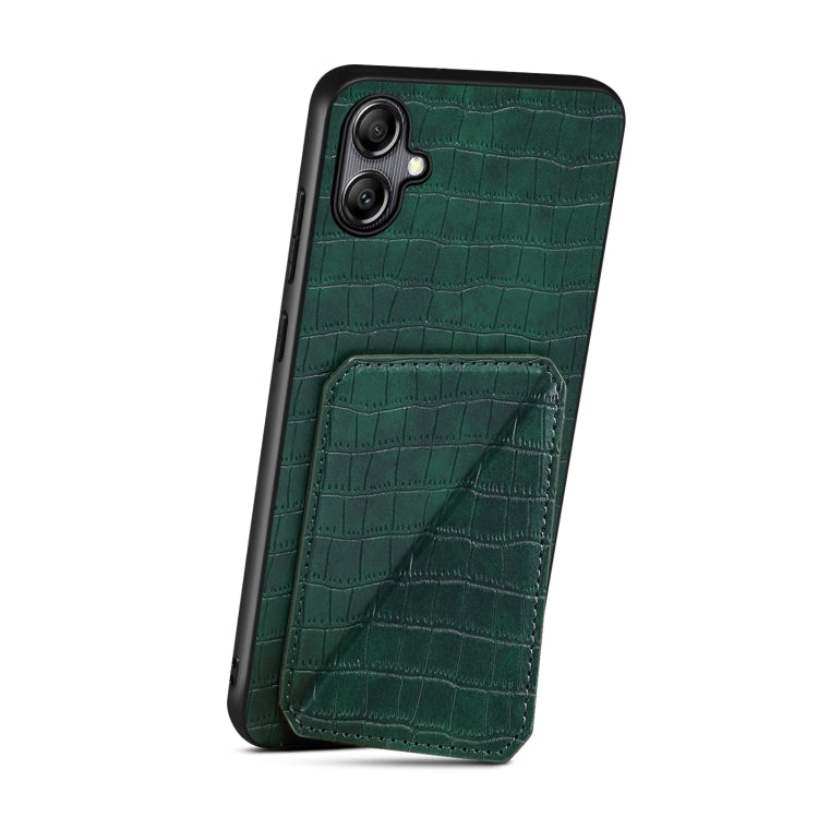 For Samsung Galaxy S24+ 5G Denior Imitation Crocodile Leather Back Phone Case with Holder(Green) - Galaxy S24+ 5G Cases by Denior | Online Shopping South Africa | PMC TechLife