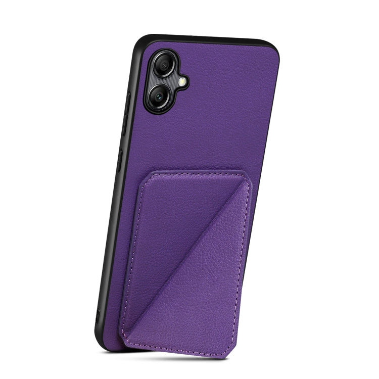 For Samsung Galaxy S23+ 5G Denior Imitation Calf Leather Back Phone Case with Holder(Purple) - Galaxy S23+ 5G Cases by Denior | Online Shopping South Africa | PMC TechLife | Buy Now Pay Later Mobicred