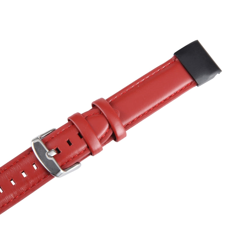 Compatible with Garmin Fenix 7 22mm Plain Weave Genuine Leather Watch Band(Red) - free shipping - PMC TechLife - Order now!