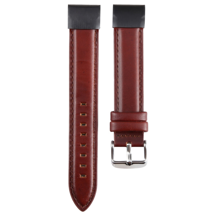 Compatible with Garmin Fenix 7X 26mm Bamboo Joint Texture Genuine Leather Watch Band(Wine Red) - free shipping - PMC TechLife - Order now!