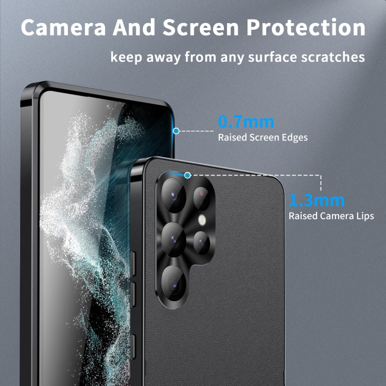For Samsung Galaxy S23 Ultra 5G MagSafe Magnetic Plain Metal Phone Case(Black) - Galaxy S23 Ultra 5G Cases by PMC TechLife | Online Shopping South Africa | PMC TechLife