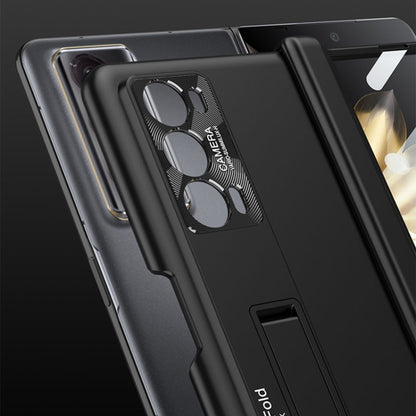 For Honor Magic V2 GKK Integrated Magnetic Folding Hinge All-inclusive Phone Case(Black) - Honor Cases by GKK | Online Shopping South Africa | PMC Jewellery | Buy Now Pay Later Mobicred