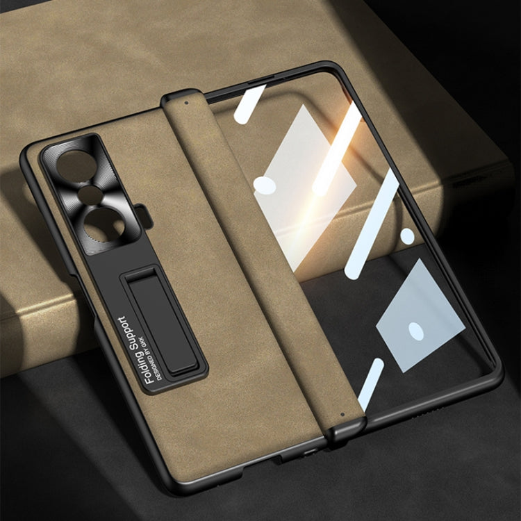 For Honor Magic VS GKK Integrated Frosted Fold Hinge Leather Phone Case with Holder(Grey) - free shipping - PMC TechLife - Order now!