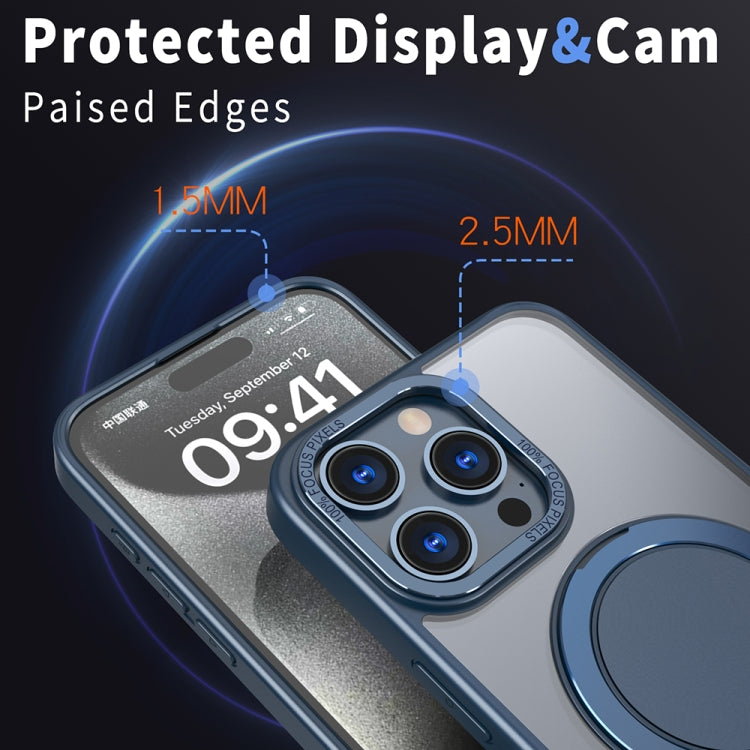 For iPhone 13 Pro 360-degree Rotating MagSafe Magnetic Holder Phone Case(Navy Blue) - free shipping - PMC TechLife - Order now!