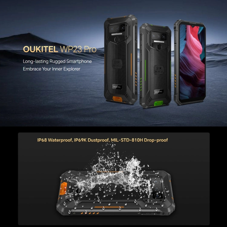 Oukitel WP23 Pro, 8GB+128GB, IP68/IP69K, 6.52 inch Unisoc T606 Octa-core, NFC, Network: 4G(Black) - OUKITEL by OUKITEL | Online Shopping South Africa | PMC Jewellery | Buy Now Pay Later Mobicred