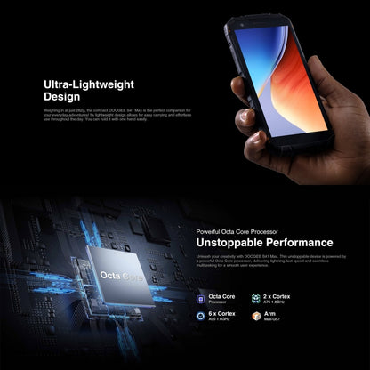 DOOGEE S41 Max, 6GB+256GB, Side Fingerprint, 5.5 inch Android 13 Spreadtrum T606 Octa Core 1.6GHz, Network: 4G, OTG, NFC, Support Google Pay(Orange) - DOOGEE by DOOGEE | Online Shopping South Africa | PMC Jewellery | Buy Now Pay Later Mobicred