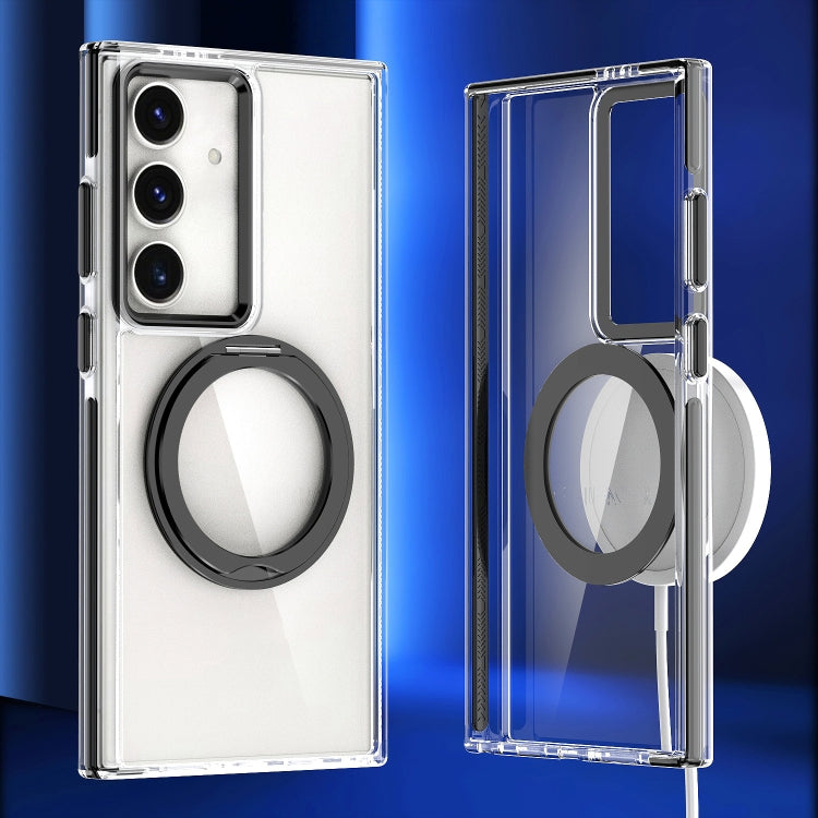 For Samsung Galaxy S24+ 5G Magnetic 360 Degree Rotating Holder Phone Case(Black) - Galaxy S24+ 5G Cases by PMC TechLife | Online Shopping South Africa | PMC TechLife
