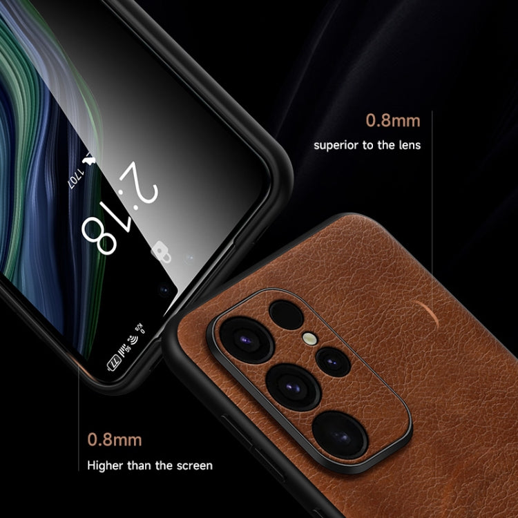 For Samsung Galaxy S24+ 5G SULADA Stitching Leather MagSafe Magnetic Phone Case(Brown) - Galaxy S24+ 5G Cases by SULADA | Online Shopping South Africa | PMC Jewellery | Buy Now Pay Later Mobicred