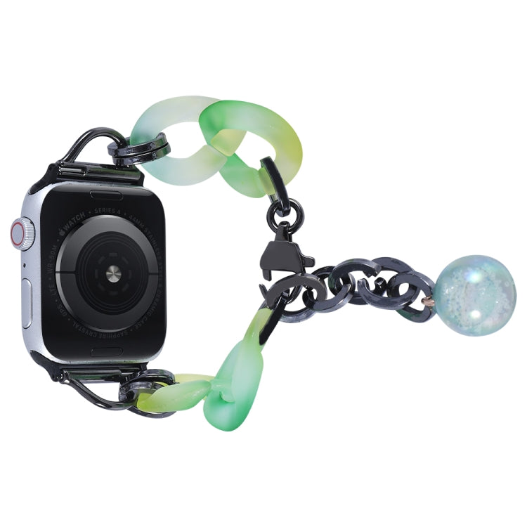 For Apple Watch SE 2023 44mm Gradient Resin Chain Watch Band(Green) - free shipping - PMC TechLife - Order now!