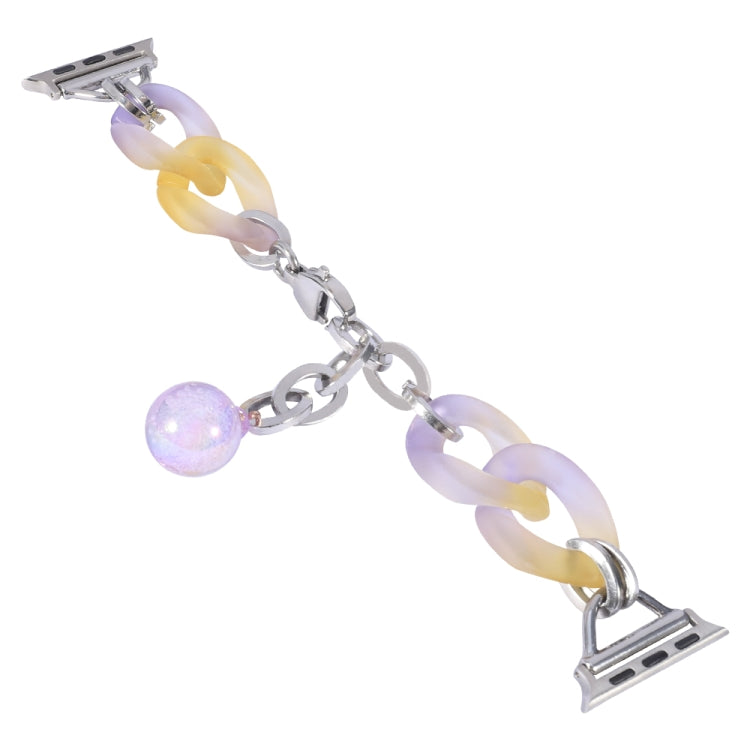 For Apple Watch Series 8 45mm Gradient Resin Chain Watch Band(Purple) - free shipping - PMC TechLife - Order now!