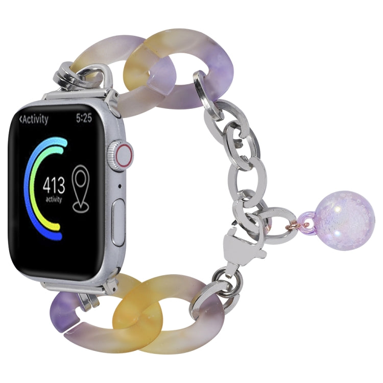For Apple Watch Series 2 42mm Gradient Resin Chain Watch Band(Purple) - free shipping - PMC TechLife - Order now!