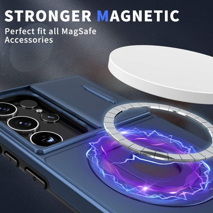 For Samsung Galaxy S23 Ultra 5G Camshield MagSafe Ring Holder Armor Phone Case(Blue) - free shipping - PMC TechLife - Order now!