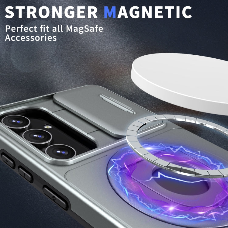 For Samsung Galaxy S23+ 5G Camshield MagSafe Ring Holder Armor Phone Case(Titanium Grey) - Galaxy S23+ 5G Cases by PMC TechLife | Online Shopping South Africa | PMC TechLife