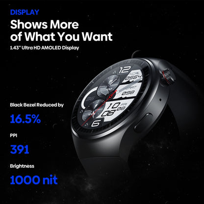 Zeblaze Thor Ultra 1.43 inch AMOLED Screen Android Smart Watch, Silicone Strap(Black) - Android Watch by Zeblaze | Online Shopping South Africa | PMC Jewellery | Buy Now Pay Later Mobicred