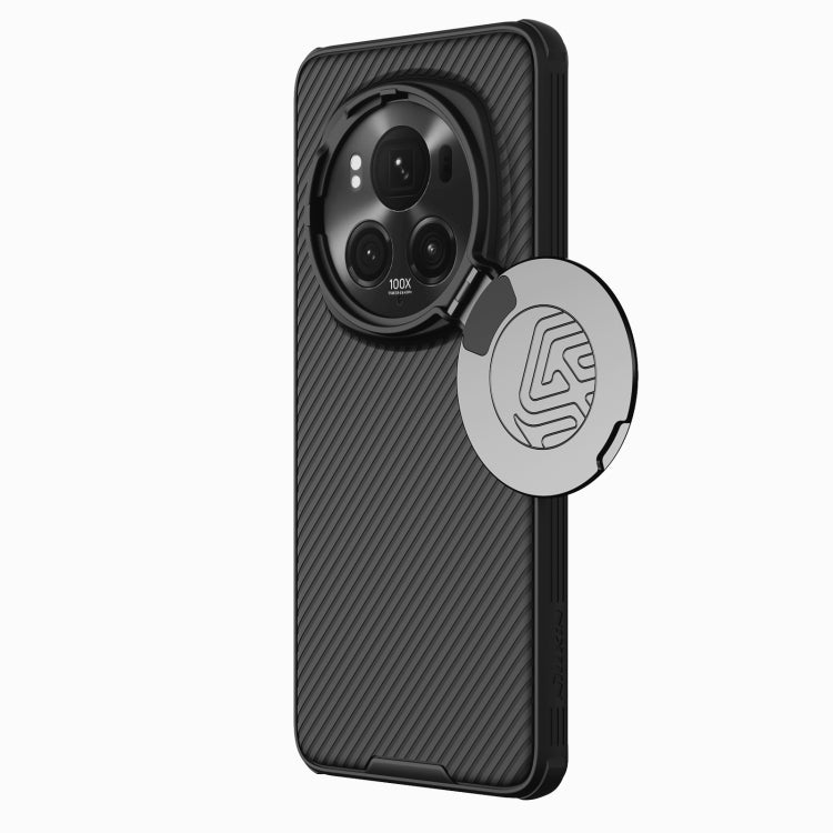 For Honor Magic6 Pro NILLKIN CamShield Prop CD Texture Mirror Phone Case(Black) - Honor Cases by NILLKIN | Online Shopping South Africa | PMC Jewellery | Buy Now Pay Later Mobicred