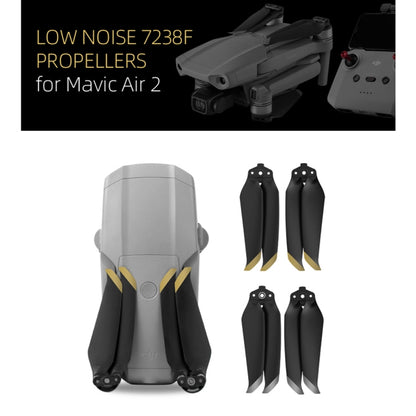 2 Pairs Sunnylife 7238F-2 For DJI Mavic Air 2 / Air 2S Low Noise Quick-release Propellers(Silver) - DIY Propeller by PMC Jewellery | Online Shopping South Africa | PMC Jewellery | Buy Now Pay Later Mobicred