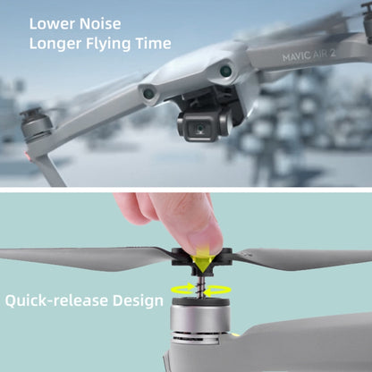 2 Pairs Sunnylife 7238F-2 For DJI Mavic Air 2 / Air 2S Low Noise Quick-release Propellers(Silver) - DIY Propeller by PMC Jewellery | Online Shopping South Africa | PMC Jewellery | Buy Now Pay Later Mobicred