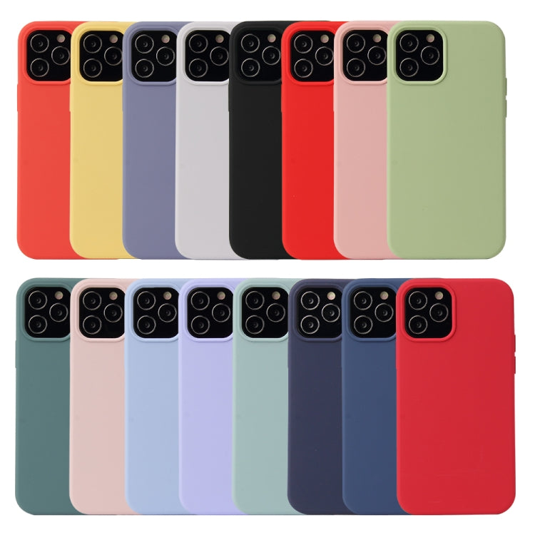 For iPhone 12 / 12 Pro Solid Color Liquid Silicone Shockproof Protective Case(Lilac Purple) - iPhone 12 / 12 Pro Cases by PMC TechLife | Online Shopping South Africa | PMC TechLife