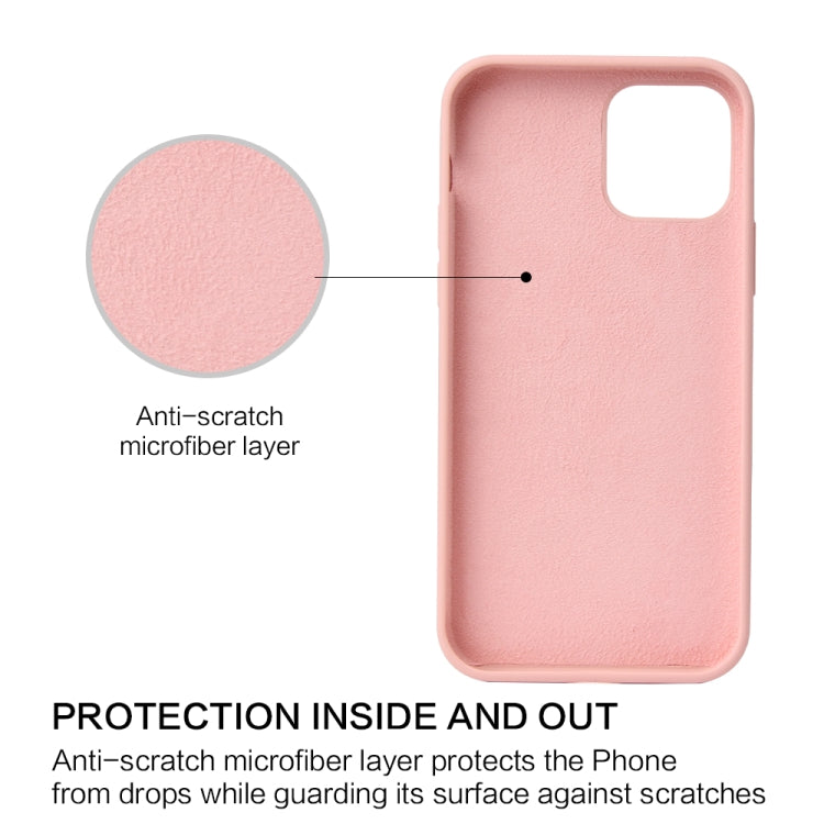 For iPhone 12 / 12 Pro Solid Color Liquid Silicone Shockproof Protective Case(Lavender Grey) - iPhone 12 / 12 Pro Cases by PMC Jewellery | Online Shopping South Africa | PMC Jewellery