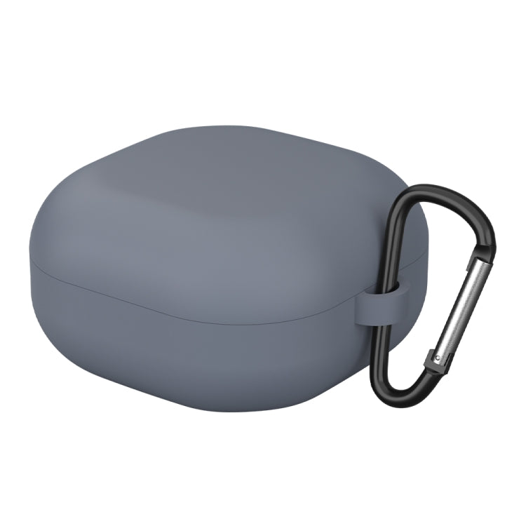 For New Samsung Galaxy Buds Live/Pro Solid Color Anti-fall Earphone Protective Case with Hook(Gray) - Samsung Earphone Case by PMC TechLife | Online Shopping South Africa | PMC TechLife | Buy Now Pay Later Mobicred