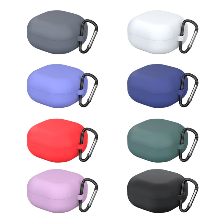 For New Samsung Galaxy Buds Live/Pro Solid Color Anti-fall Earphone Protective Case with Hook(Gray) - Samsung Earphone Case by PMC TechLife | Online Shopping South Africa | PMC TechLife | Buy Now Pay Later Mobicred