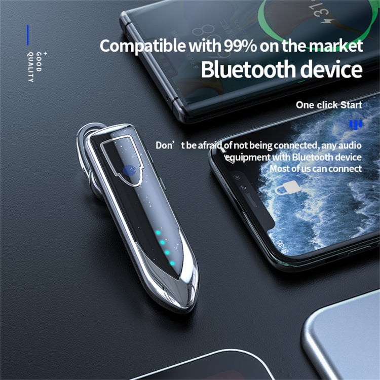 ME-3 Bluetooth 5.0 Business Style Touch Switch Bluetooth Earphone(Silver) - Bluetooth Earphone by PMC Jewellery | Online Shopping South Africa | PMC Jewellery