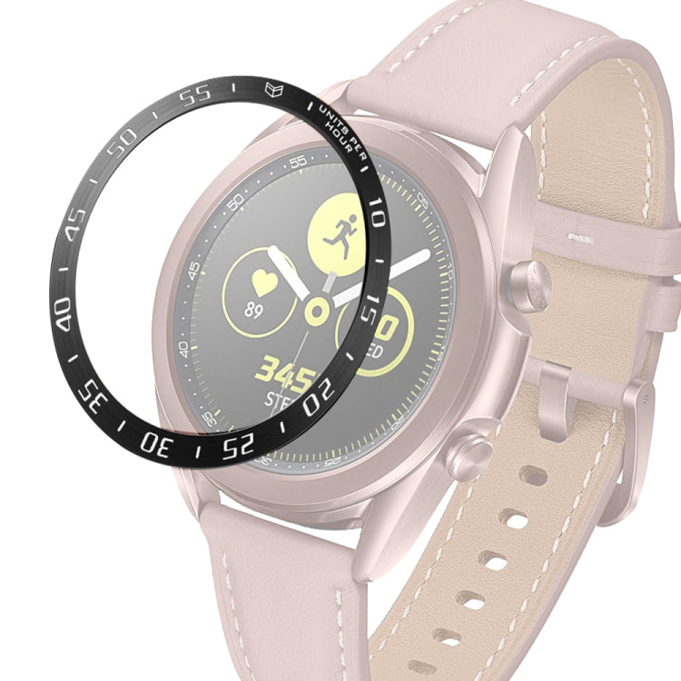 For Samsung Galaxy Watch 3 41mm Smart Watch Steel Bezel Ring, A Version(Black Ring White Letter) - Watch Cases by ENKAY | Online Shopping South Africa | PMC Jewellery | Buy Now Pay Later Mobicred