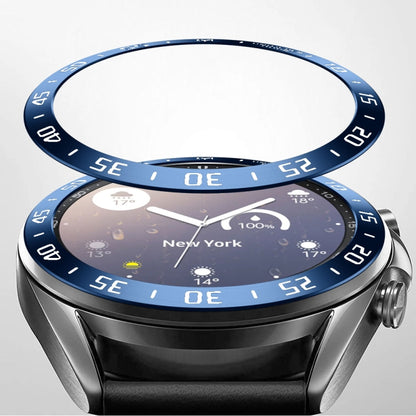 For Samsung Galaxy Watch 3 41mm Smart Watch Steel Bezel Ring, A Version(Blue Ring White Letter) - Watch Cases by ENKAY | Online Shopping South Africa | PMC Jewellery | Buy Now Pay Later Mobicred