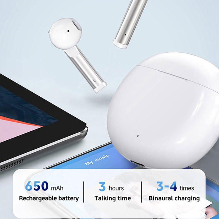 Fineblue J3 Pro TWS 5.0 Wireless Two Ear Bluetooth Headset with 650mAh Charging Cabin & Support Language Wakeup(White) - TWS Earphone by Fineblue | Online Shopping South Africa | PMC Jewellery | Buy Now Pay Later Mobicred