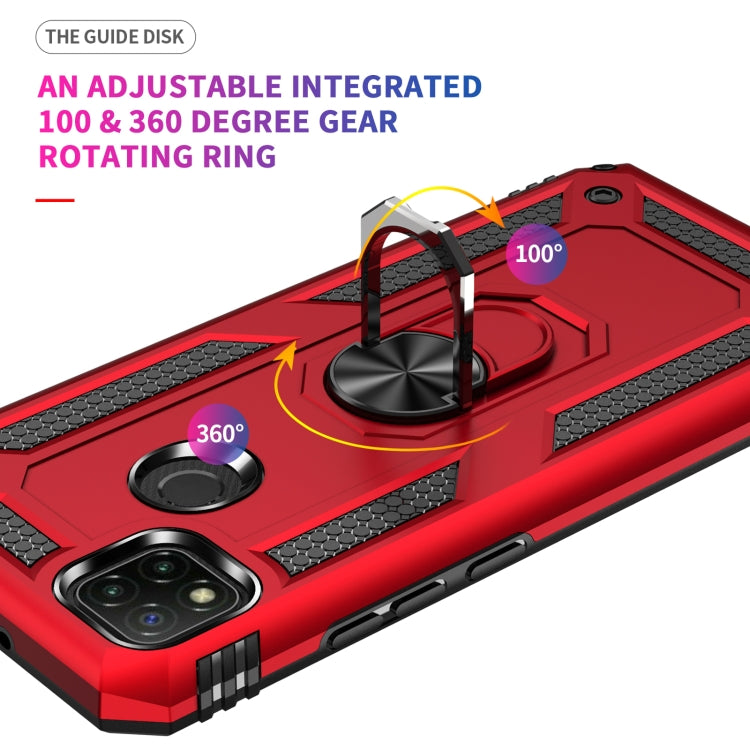 For Xiaomi Redmi 9C Shockproof TPU + PC Protective Case with 360 Degree Rotating Holder(Black) - Xiaomi Cases by PMC TechLife | Online Shopping South Africa | PMC TechLife | Buy Now Pay Later Mobicred