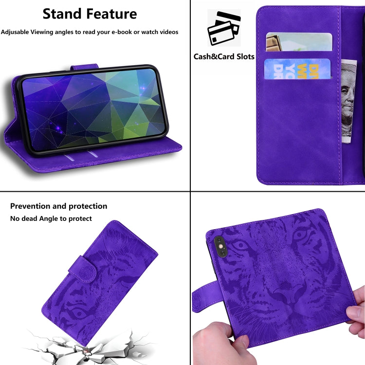 For Samsung Galaxy S20 FE / S20 FE 5G / S20 Lite Tiger Embossing Pattern Horizontal Flip Leather Case with Holder & Card Slots & Wallet(Purple) - Galaxy S20 FE Cases by NILLKIN | Online Shopping South Africa | PMC TechLife
