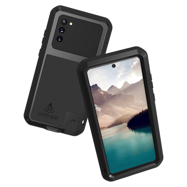 For Samsung Galaxy Note 20 LOVE MEI Metal Shockproof Waterproof Dustproof Protective Case without Glass(Black) - Galaxy Note20 Cases by LOVE MEI | Online Shopping South Africa | PMC Jewellery | Buy Now Pay Later Mobicred