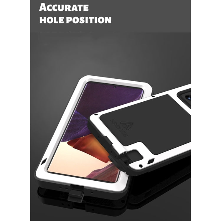 For Samsung Galaxy Note 20 Ultra LOVE MEI Metal Shockproof Waterproof Dustproof Protective Case without Glass(Silver) - free shipping - PMC TechLife - Order now!