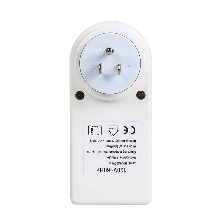 AC 120V Smart Home Plug-in LCD Display Clock Summer Time Function 12/24 Hours Changeable Timer Switch Socket, US Plug - free shipping - PMC TechLife - Order now!