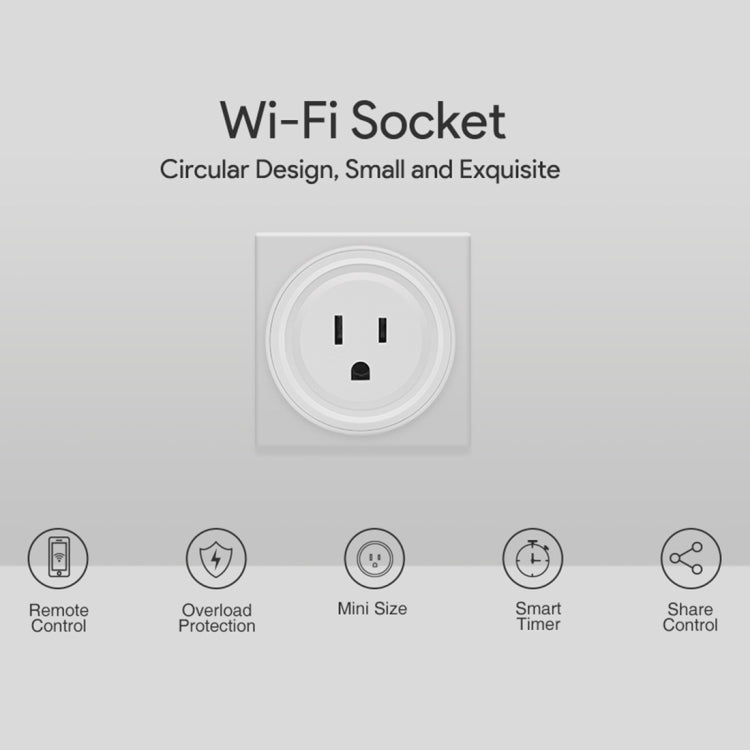 SA-003 10A Mini WiFi Plug Timing Smart Socket Works with Alexa & Google Home, AC 100-240V, US Plug - Smart Socket by PMC TechLife | Online Shopping South Africa | PMC TechLife