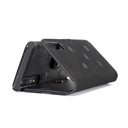 Crazy Horse Texture Flip Detachable Magnetic Leather Case for Huawei P20 Pro, with Holder & Card Slots & Wallet(Black) - Huawei Cases by DG.MING | Online Shopping South Africa | PMC Jewellery | Buy Now Pay Later Mobicred