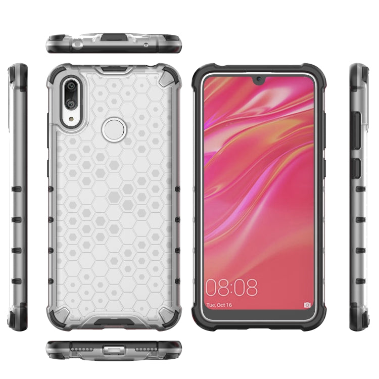 Honeycomb Shockproof PC + TPU Case for Huawei Y7(2019) (Black) - Huawei Cases by PMC TechLife | Online Shopping South Africa | PMC TechLife | Buy Now Pay Later Mobicred