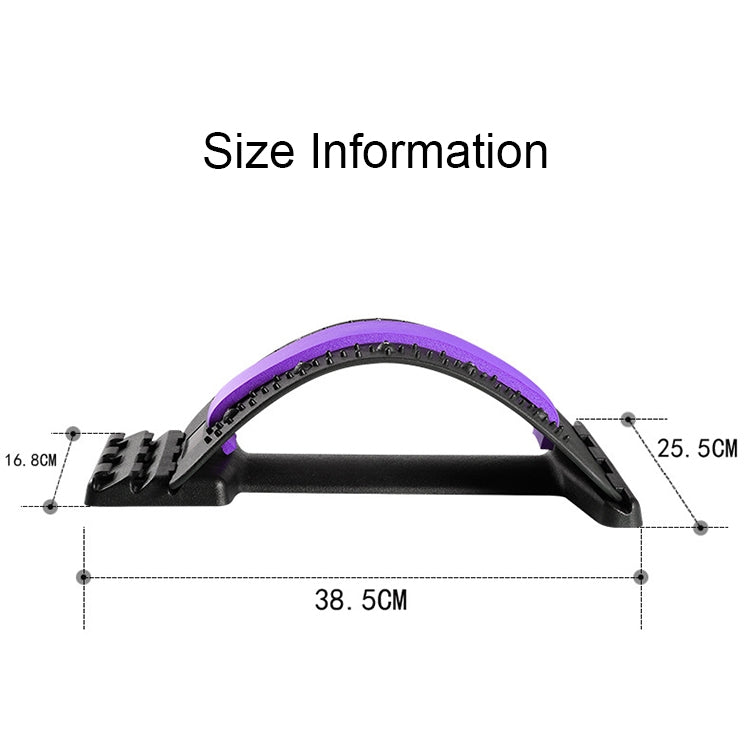 Lumbar Traction Stretching Device Posture Corrector Waist Support Spine Pain Relief Back Massage Stretcher(Black Red) - free shipping - PMC TechLife - Order now!