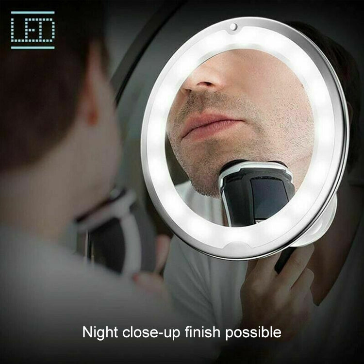 Suction Cup Type LED Lighted Makeup Mirror Flexible Wall Mounted Folding Mirror - Mirror by PMC Jewellery | Online Shopping South Africa | PMC Jewellery